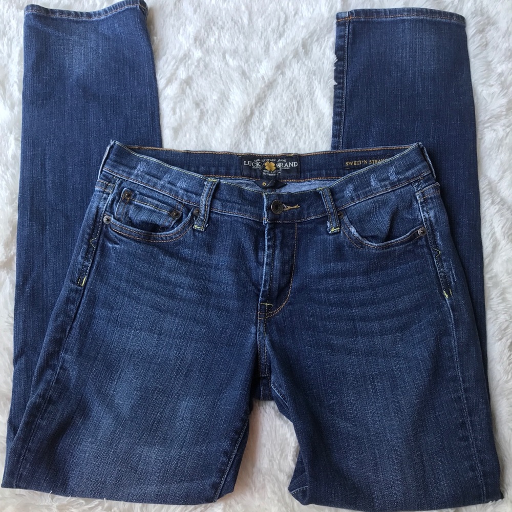 Lucky brand sweet n straight embroidered jeans 28 - Picture 4 of 7